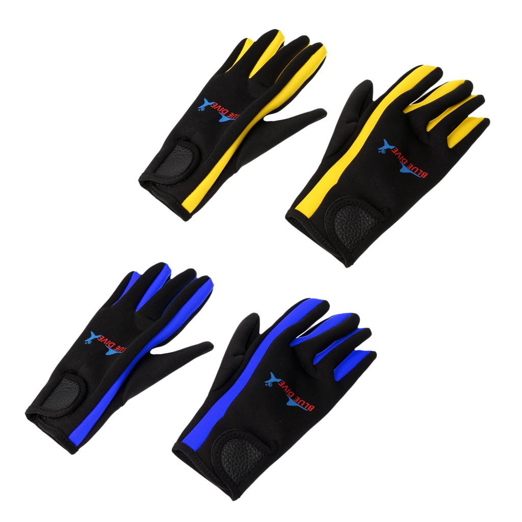 2 Pairs Durable 1.5mm Neoprene Scuba Diving Surfing Gloves S & M