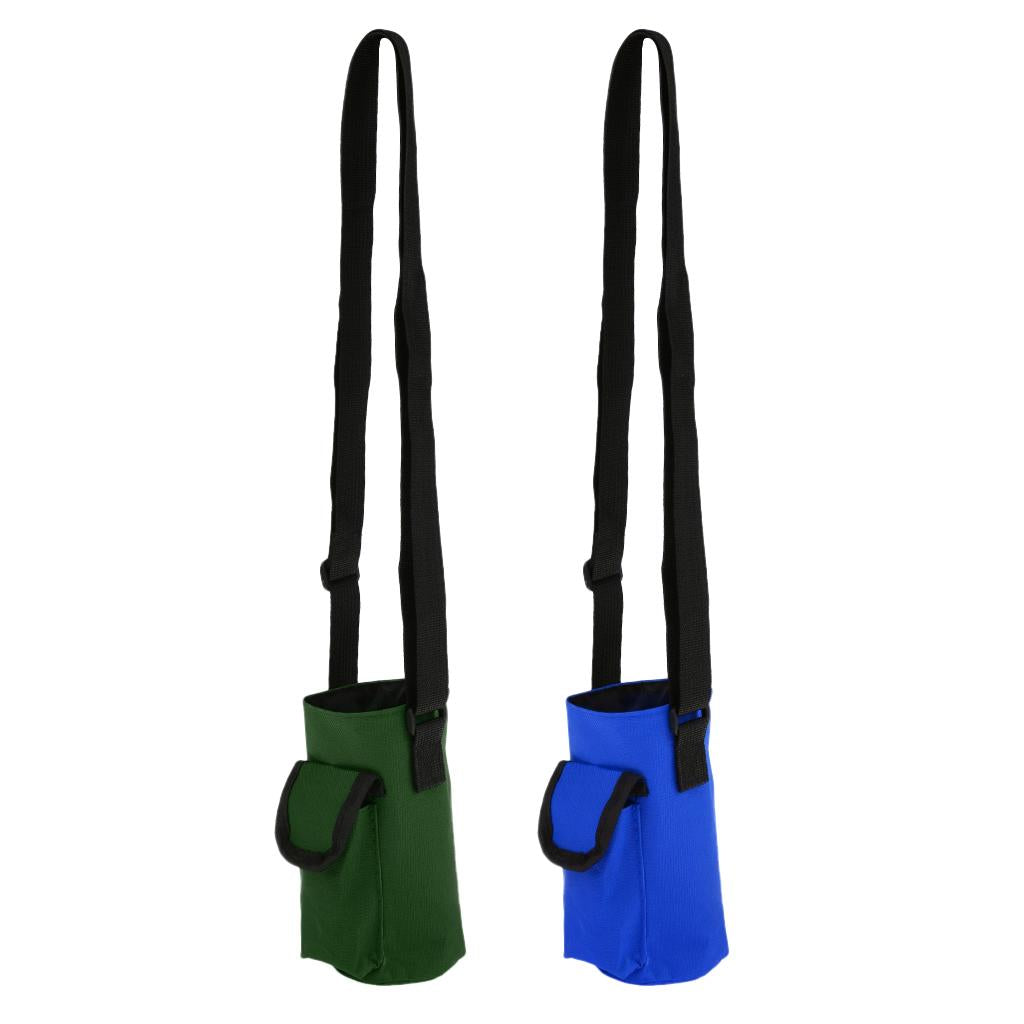 2 Pieces Waterproof Water Bottle Holder Carrier Pouch Sleeve with Pocket