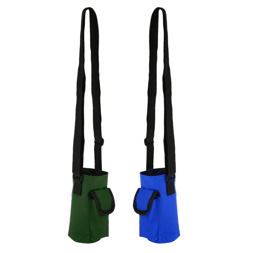 2 Pieces Waterproof Water Bottle Holder Carrier Pouch Sleeve with Pocket