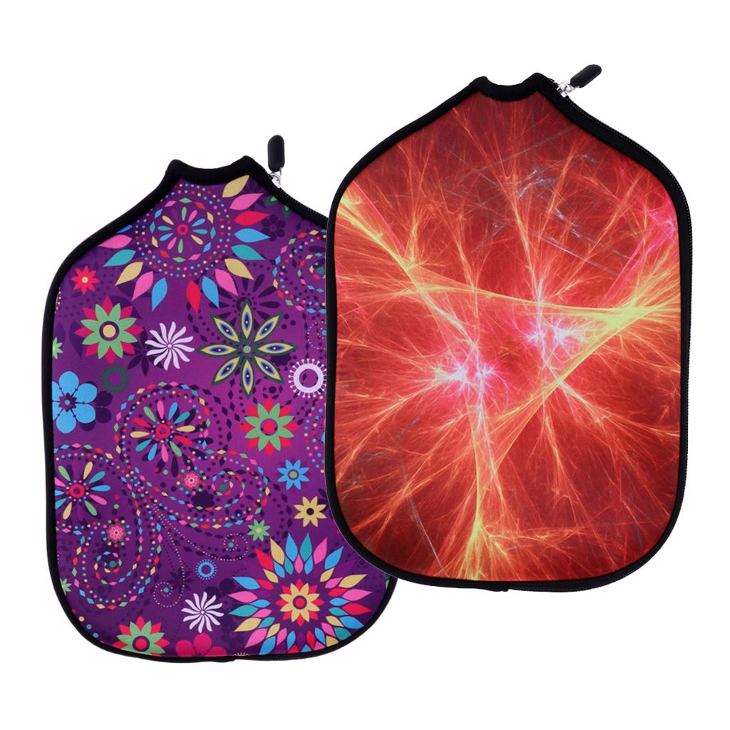 2 Pieces Soft Neoprene Pickleball Paddle Cover Zipper Sleeve Protective Case