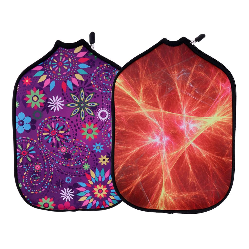 2 Pieces Soft Neoprene Pickleball Paddle Cover Zipper Sleeve Protective Case
