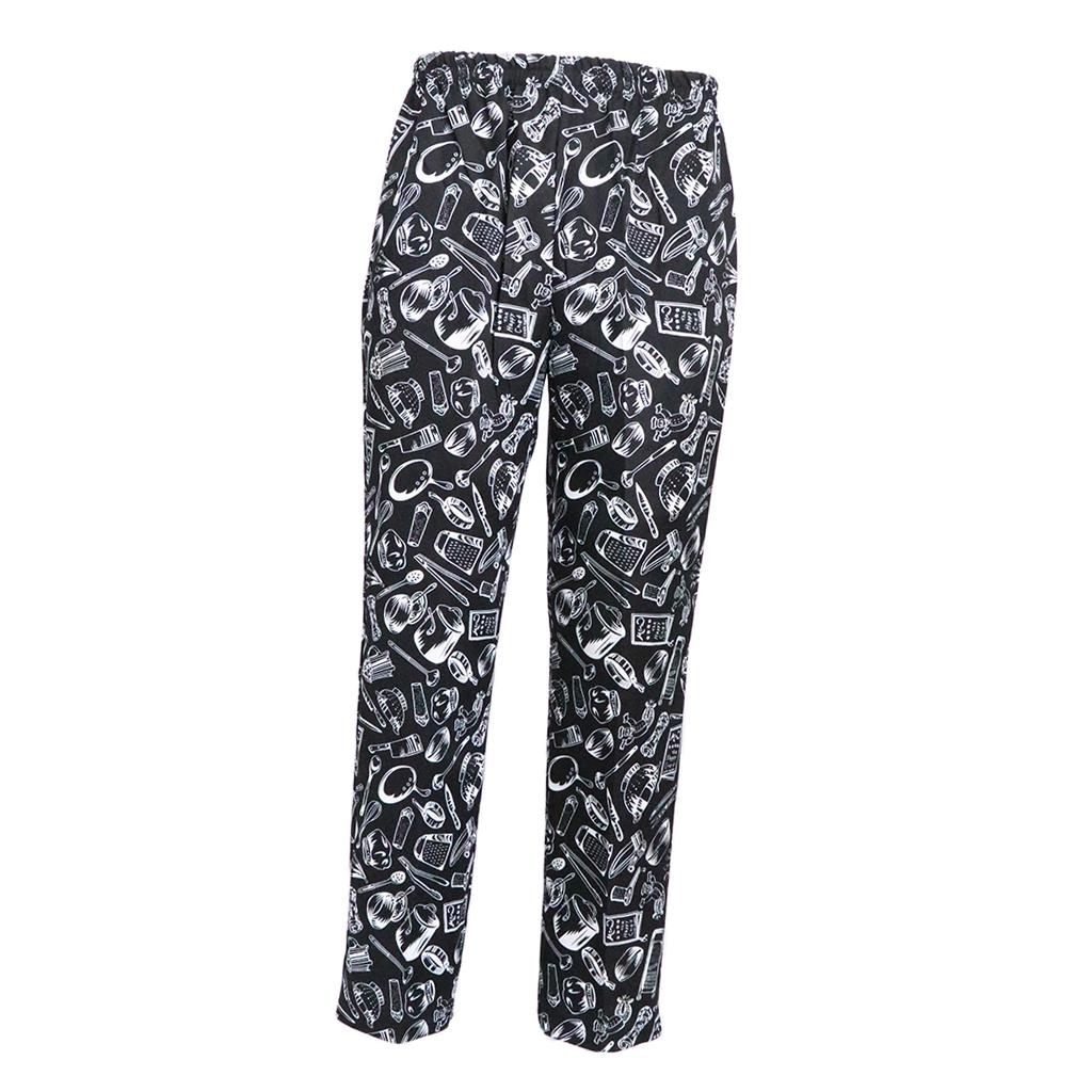 2 Pieces Stylish Restaurant Cafe Chef Waiter Pants Trousers Uniform Unisex