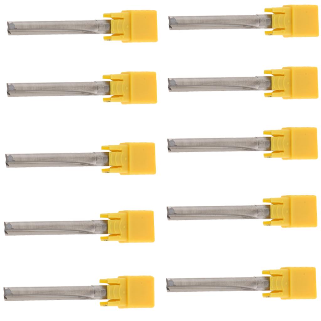 10x60mm Shank Double Flutes CNC Router Bits Straight Engraving Cutters 42mm