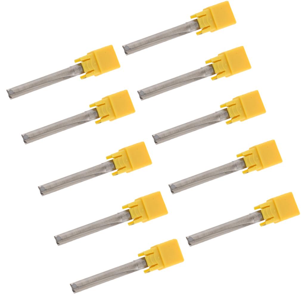 10x60mm Shank Double Flutes CNC Router Bits Straight Engraving Cutters 42mm