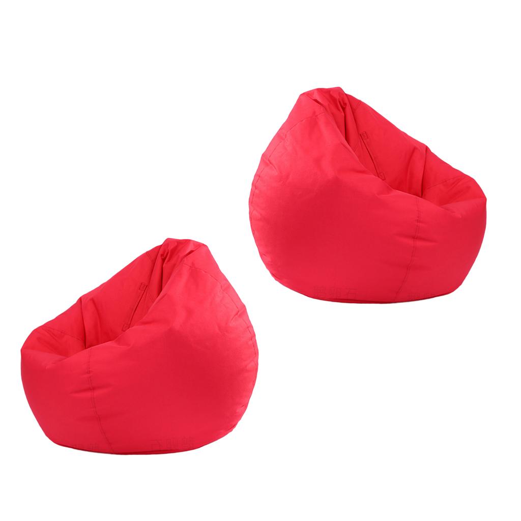 2 Pieces Waterproof Stuffed Animal Storage Bean Bag Cover Red