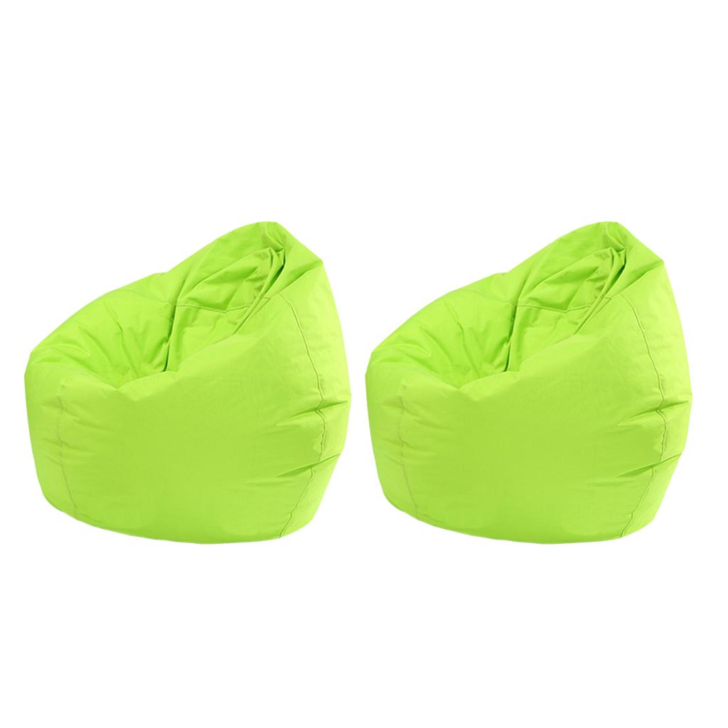 2 Pieces Waterproof Stuffed Animal Storage Bean Bag Cover Green