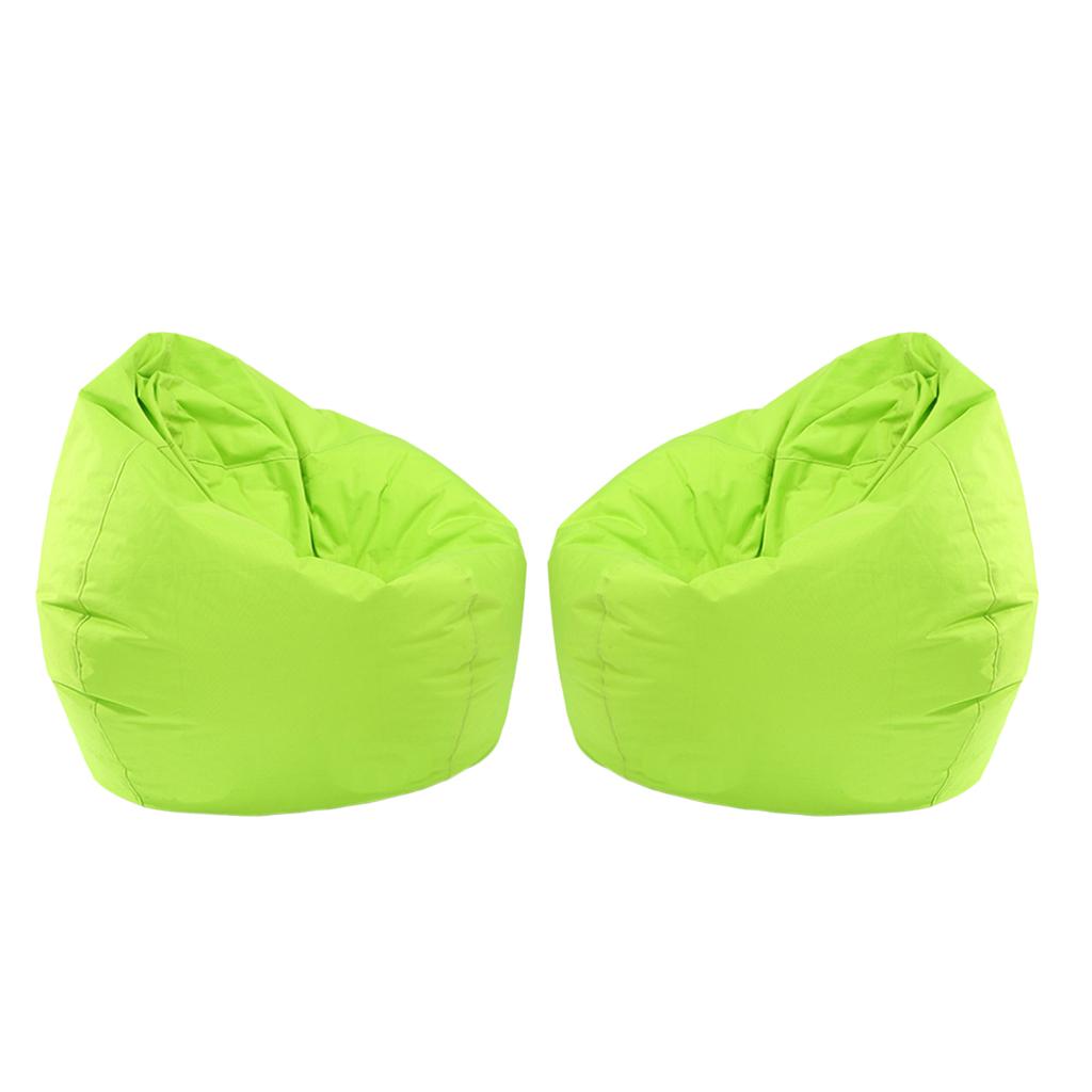2 Pieces Waterproof Stuffed Animal Storage Bean Bag Cover Green
