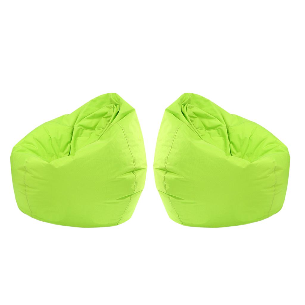 2 Pieces Waterproof Stuffed Animal Storage Bean Bag Cover Green