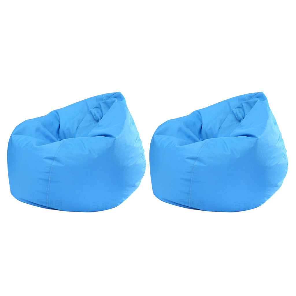 2 Pieces Waterproof Stuffed Animal Storage Bean Bag Cover Sky Blue