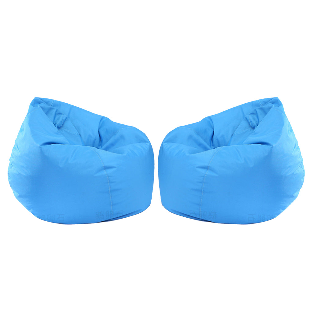 2 Pieces Waterproof Stuffed Animal Storage Bean Bag Cover Sky Blue