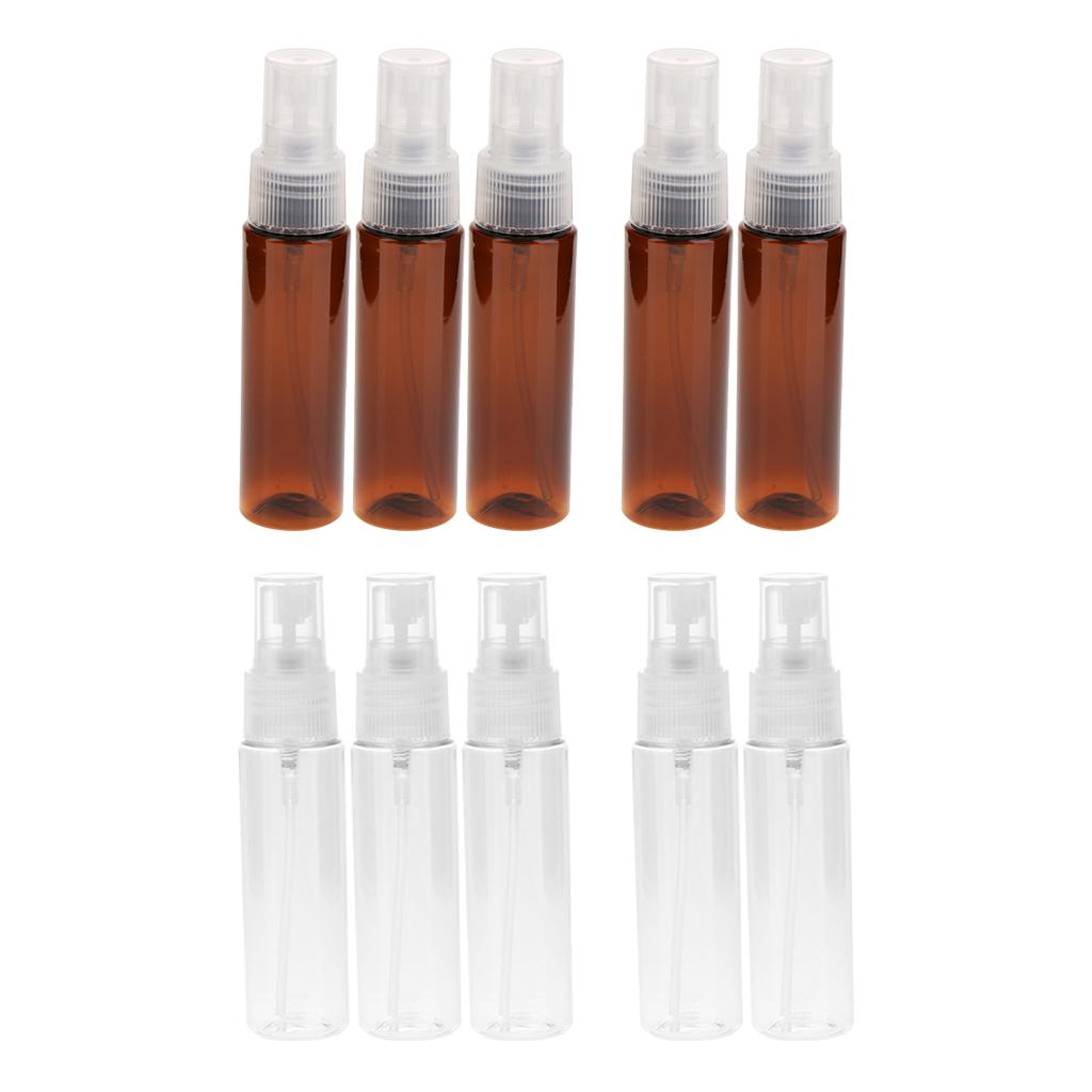 10pcs 30ml Plastic Fine Mist Perfume Lotion Spray Bottle Refillable Travel