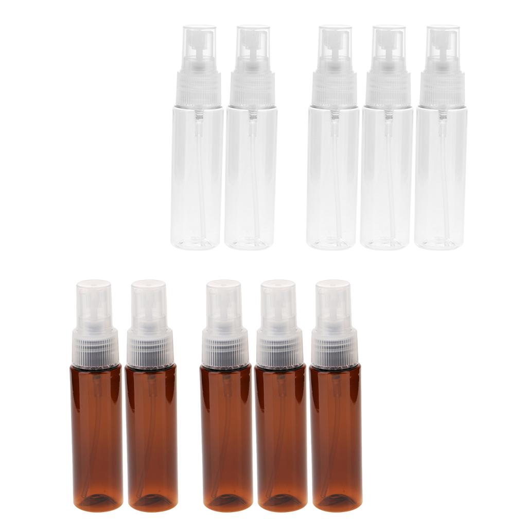 10pcs 30ml Plastic Fine Mist Perfume Lotion Spray Bottle Refillable Travel