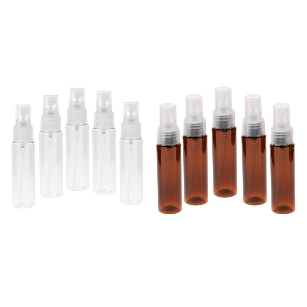 10pcs 30ml Plastic Fine Mist Perfume Lotion Spray Bottle Refillable Travel