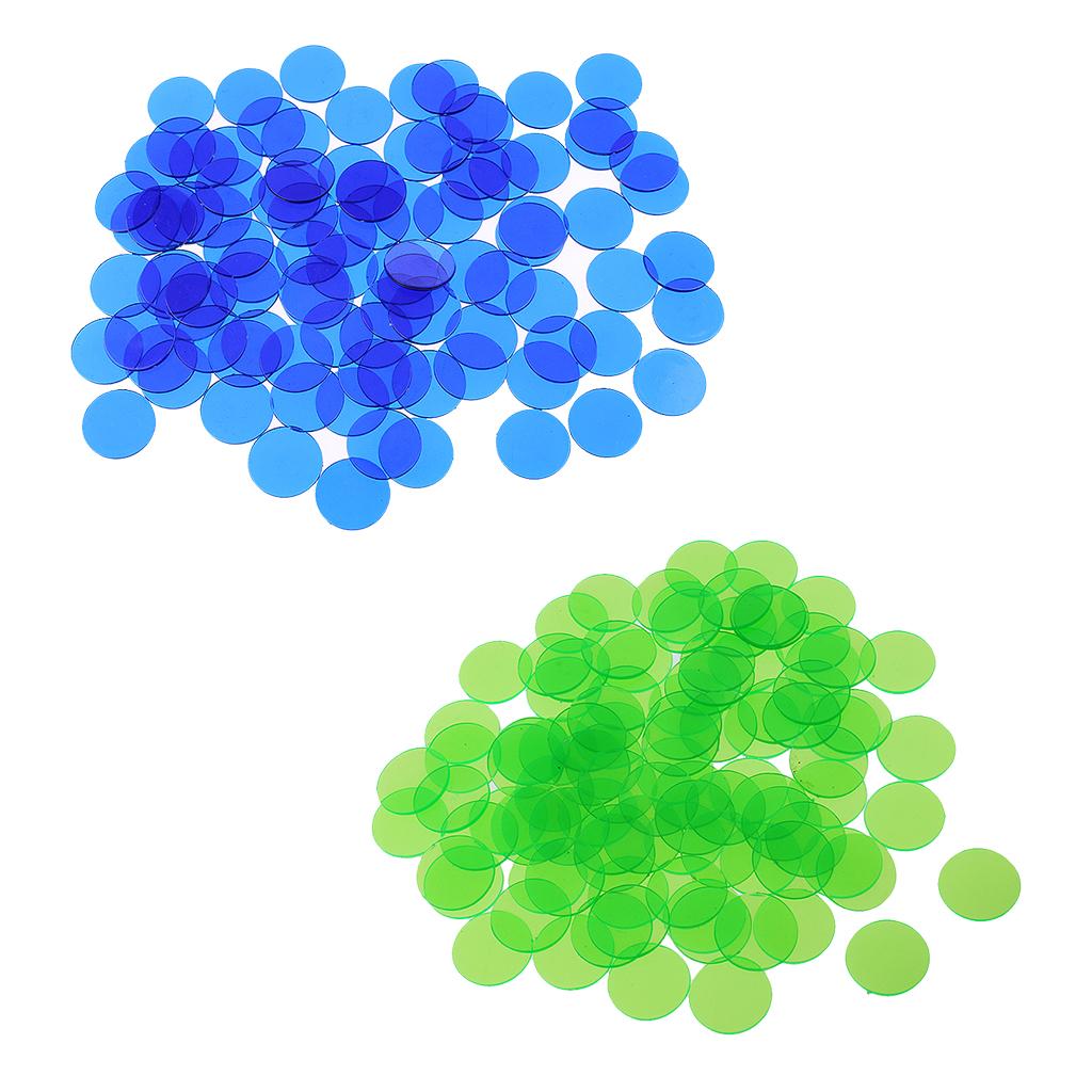 1000 Pieces Translucent Bingo Chip 3/4 Inch for Bingo Game Cards Games