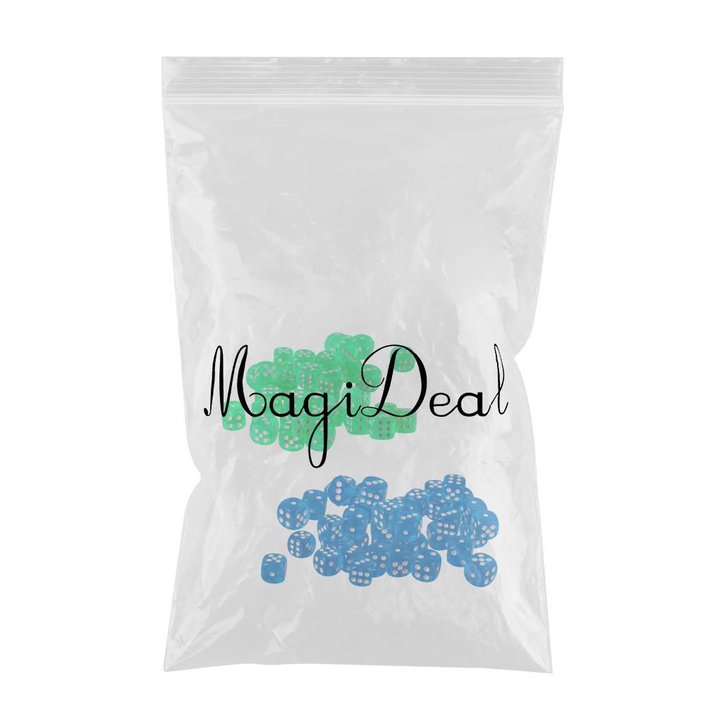 20 Pieces Acrylic Six Sided D6 Dice for DND RPG Party Board Game Toys Gift