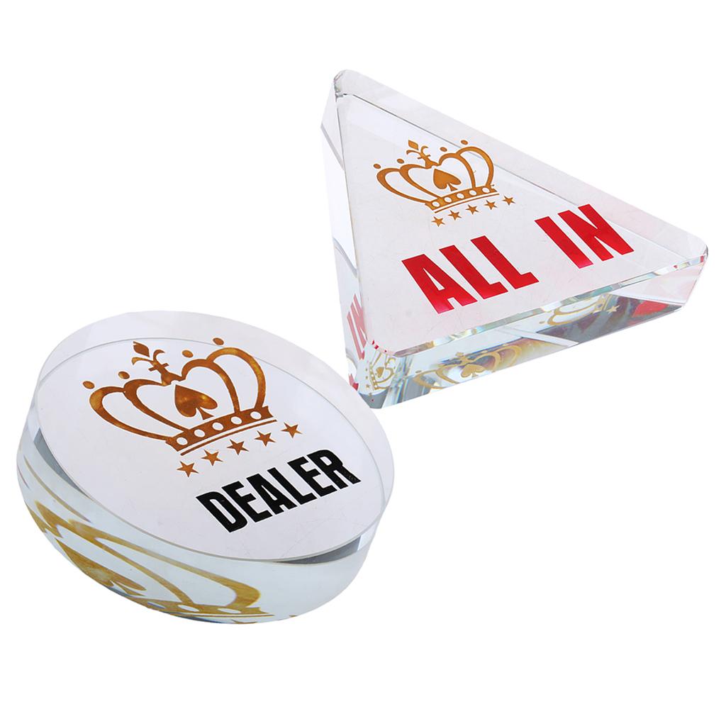 Acrylic All-in Poker Dealer Chip Card Protector Bounty Tournament Coin Gifts
