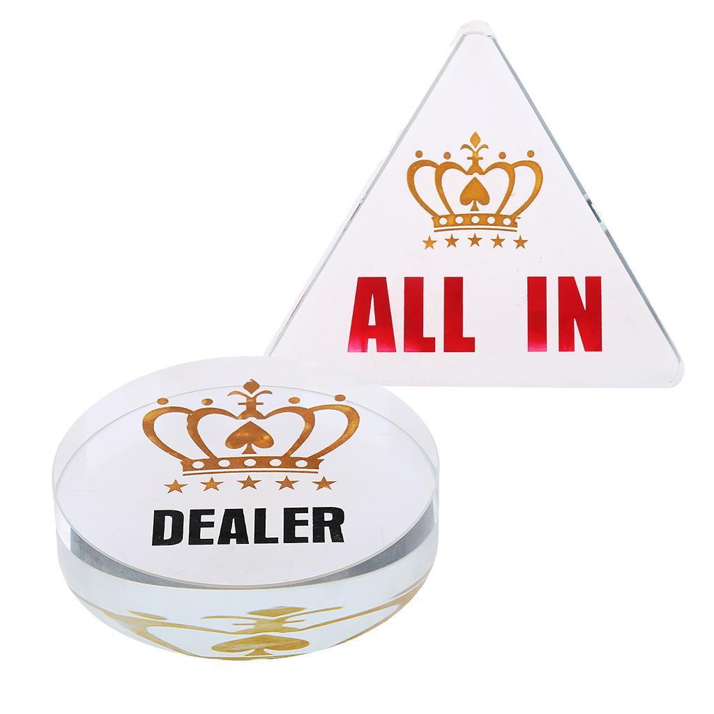 Acrylic All-in Poker Dealer Chip Card Protector Bounty Tournament Coin Gifts