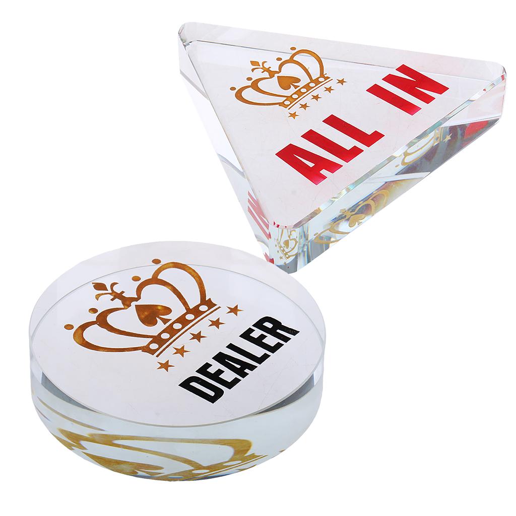 Acrylic All-in Poker Dealer Chip Card Protector Bounty Tournament Coin Gifts