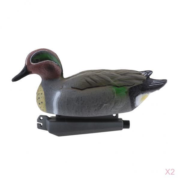 2x Water Floating Animal Ornament Hunting Decoy Yard Scarecrow 31cm Drake