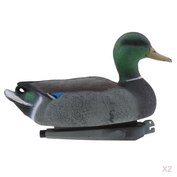 2x Water Floating Animal Ornament Hunting Decoy Yard Scarecrow 35cm Drake