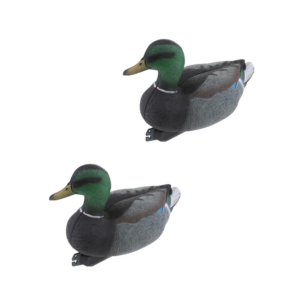 2x Water Floating Animal Ornament Hunting Decoy Yard Scarecrow 35cm Drake
