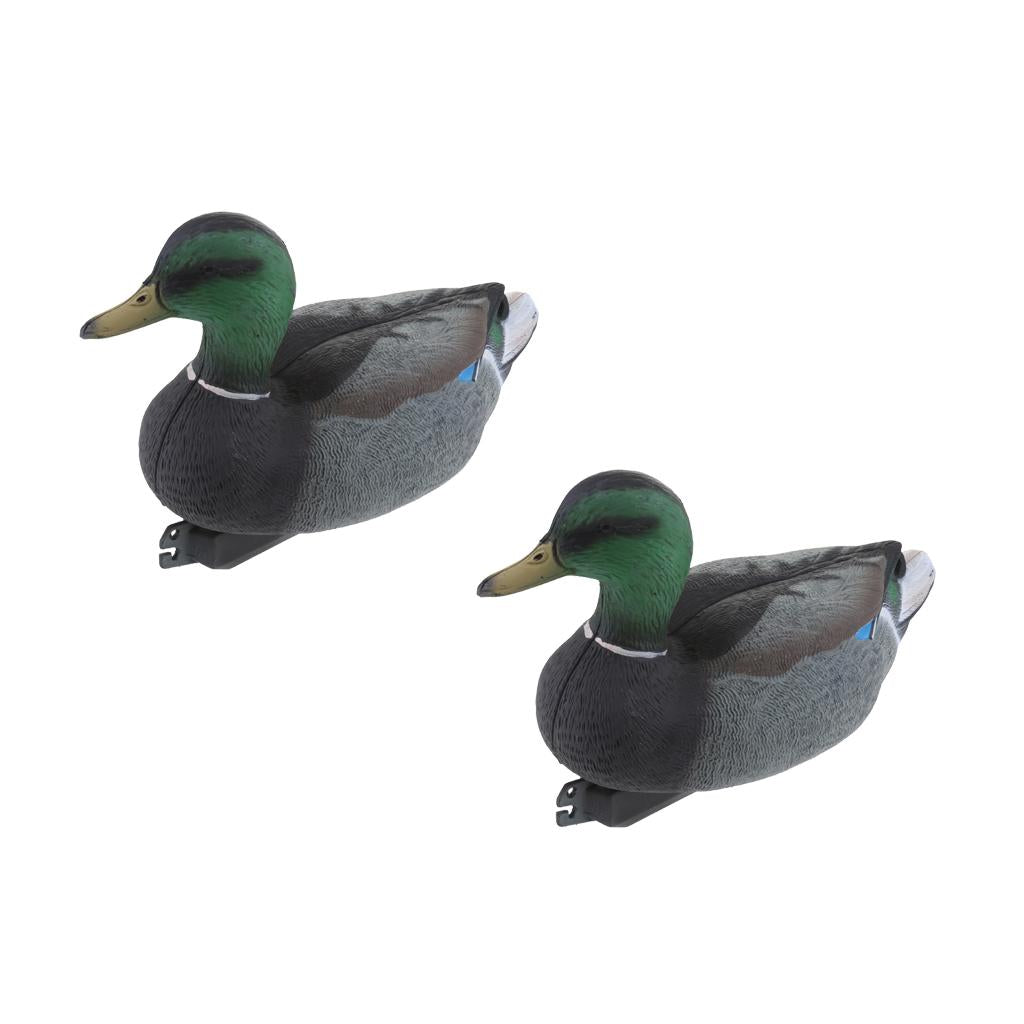 2x Water Floating Animal Ornament Hunting Decoy Yard Scarecrow 35cm Drake
