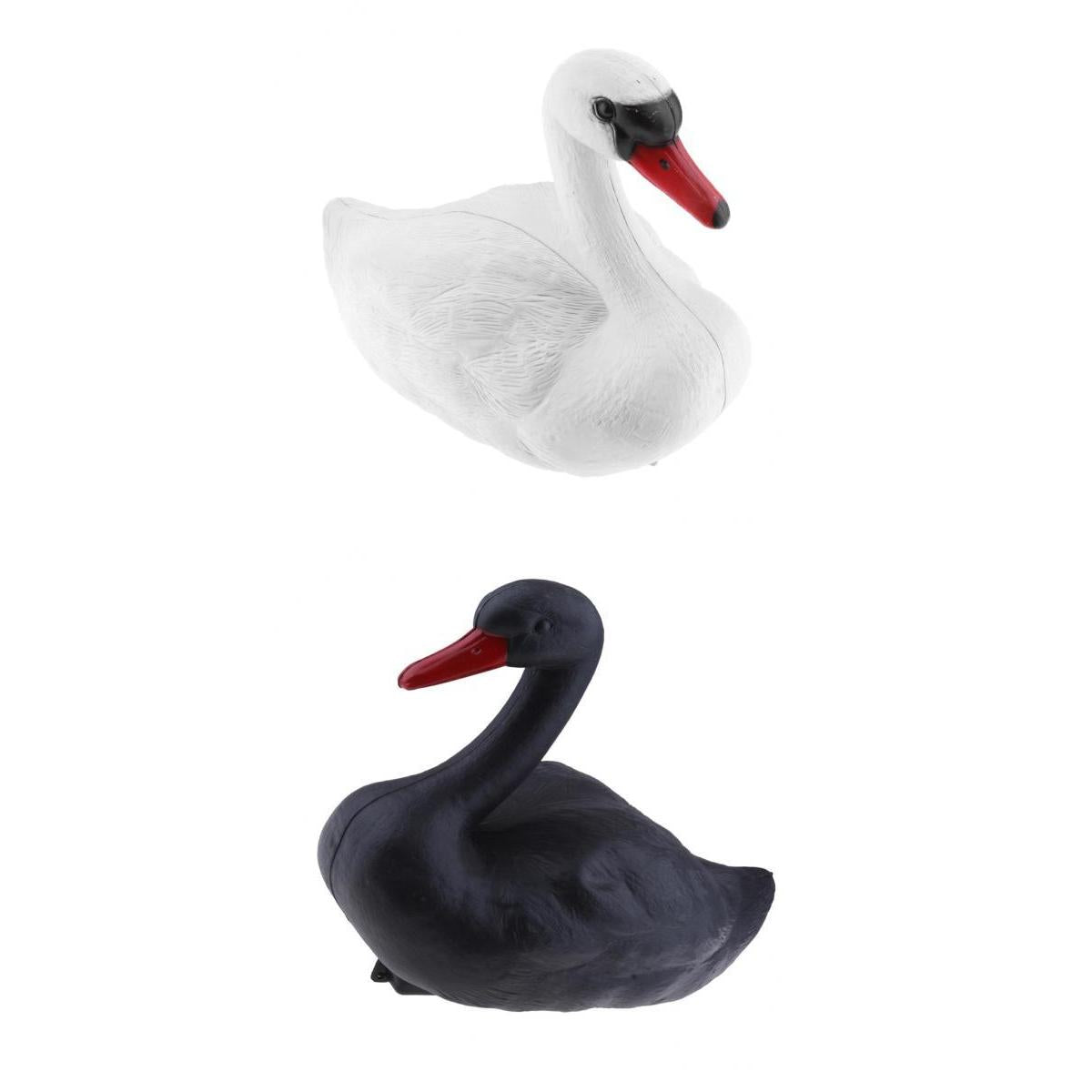 2x Plastic Floating Swan Decoy Hunting Fishing Garden Scarer Scarecrow Decor