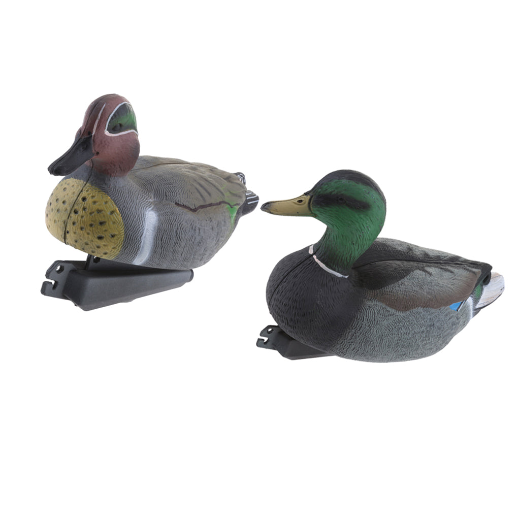 2x Floating Animal Ornament Hunting Decoy Yard Scarecrow 31cm & 35cm Drake