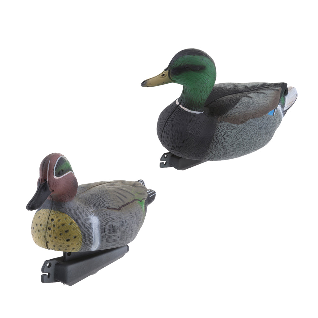 2x Floating Animal Ornament Hunting Decoy Yard Scarecrow 31cm & 35cm Drake
