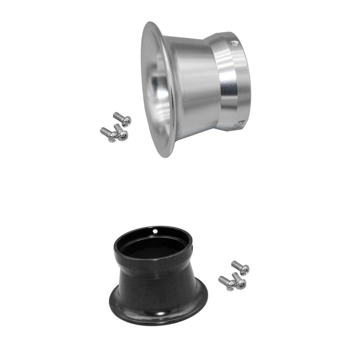 50mm Air Filter Interface Cup for 24/26/28/30mm Motorcycle Carb Silver Black