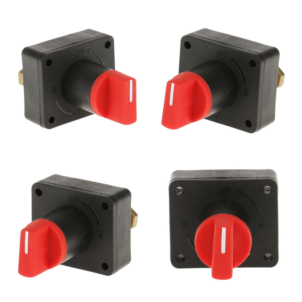 4pcs 100A Car Boat Battery Master Disconnect Rotary Cut Off Isolator Switch