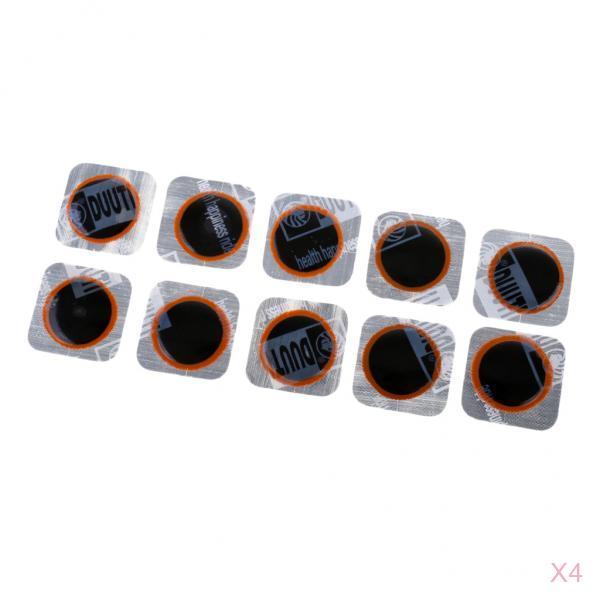 40pcs Bicycle Tyre Puncture Rubber Patch Tire Inner Tube Patches Repair Tool