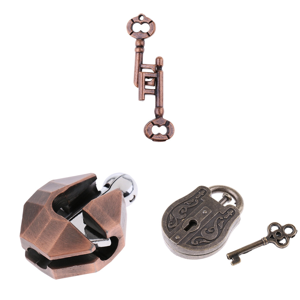 4pcs Lock Puzzle Brain Teaser IQ Test Educational Toys for Adults Children