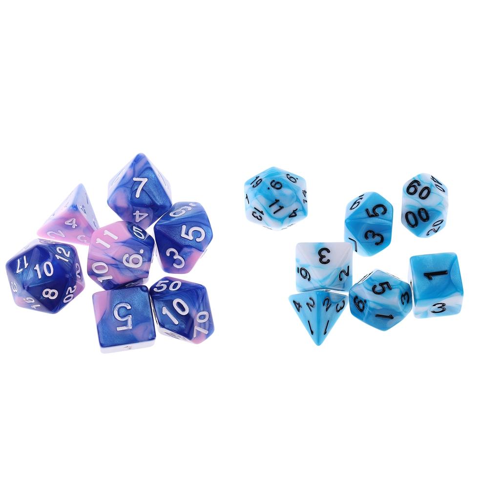 14pcs Polyhedral Dice for for Dungeons and Dragons Dice DND Table Games