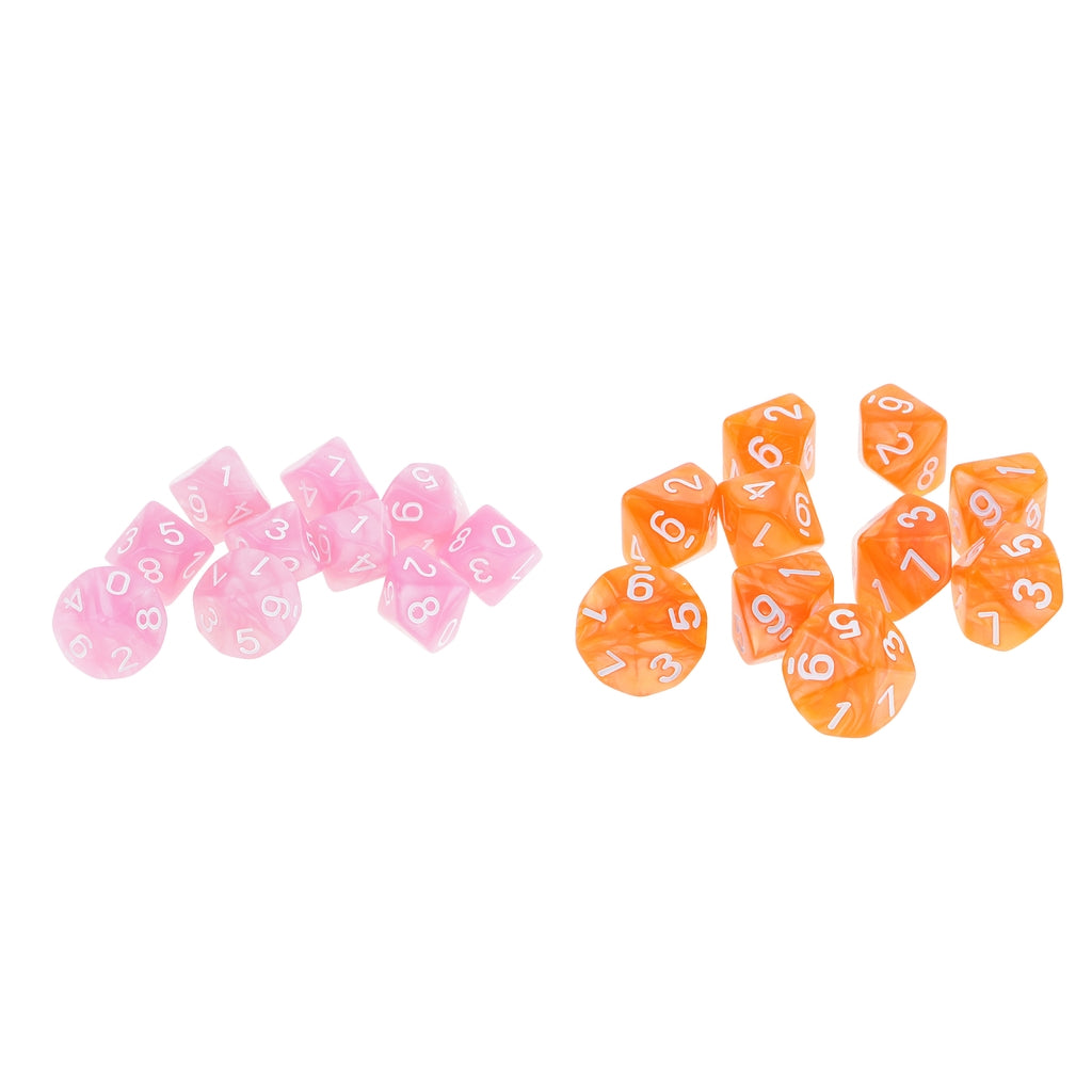 20pcs 10 Sided Dice D10 Polyhedral Dice for Dungeons and Dragons RPG