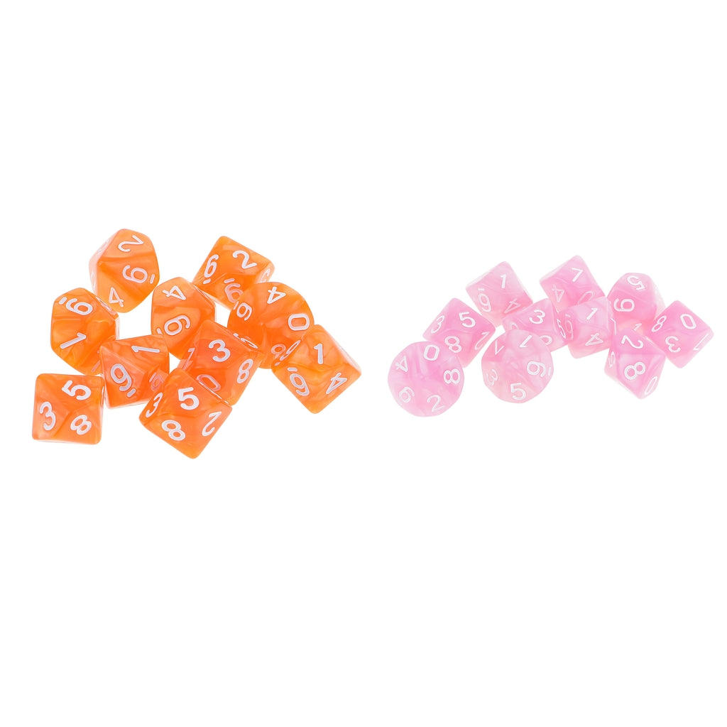 20pcs 10 Sided Dice D10 Polyhedral Dice for Dungeons and Dragons RPG