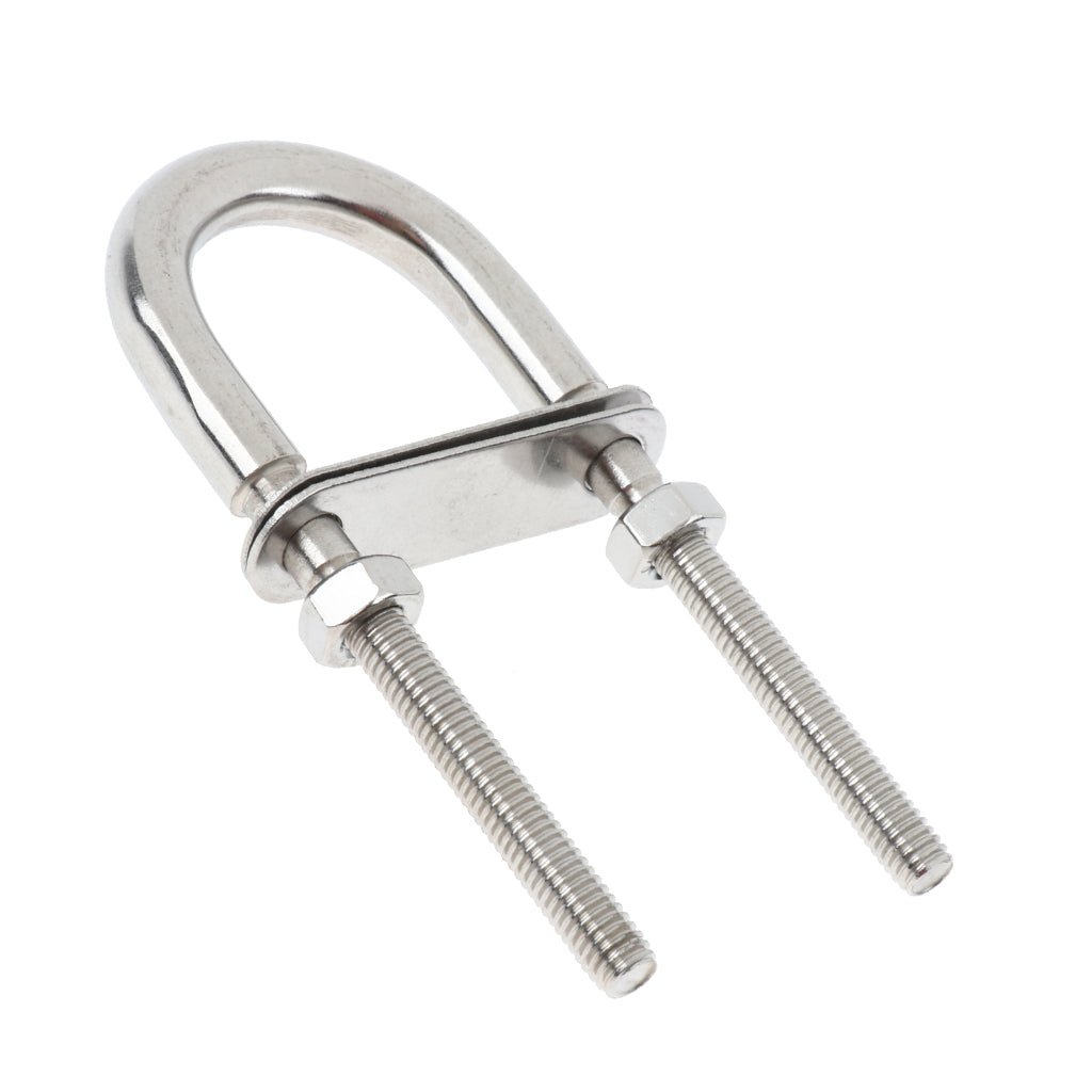 5pieces 304 Stainless Steel Boat Bow Stern Eye, U-Bolt, Marine Rigging M6*90