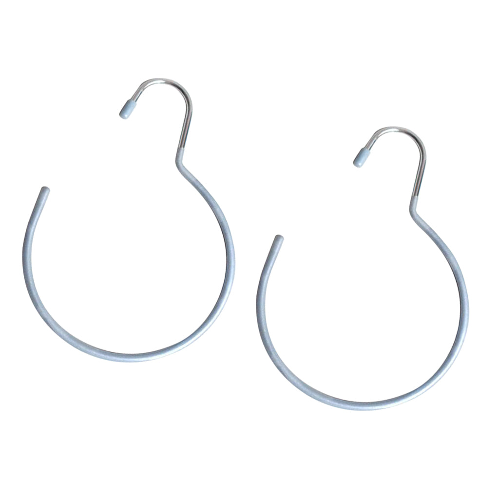 2pcs Tie Scarf Tie Clothes Storage Rack Silver