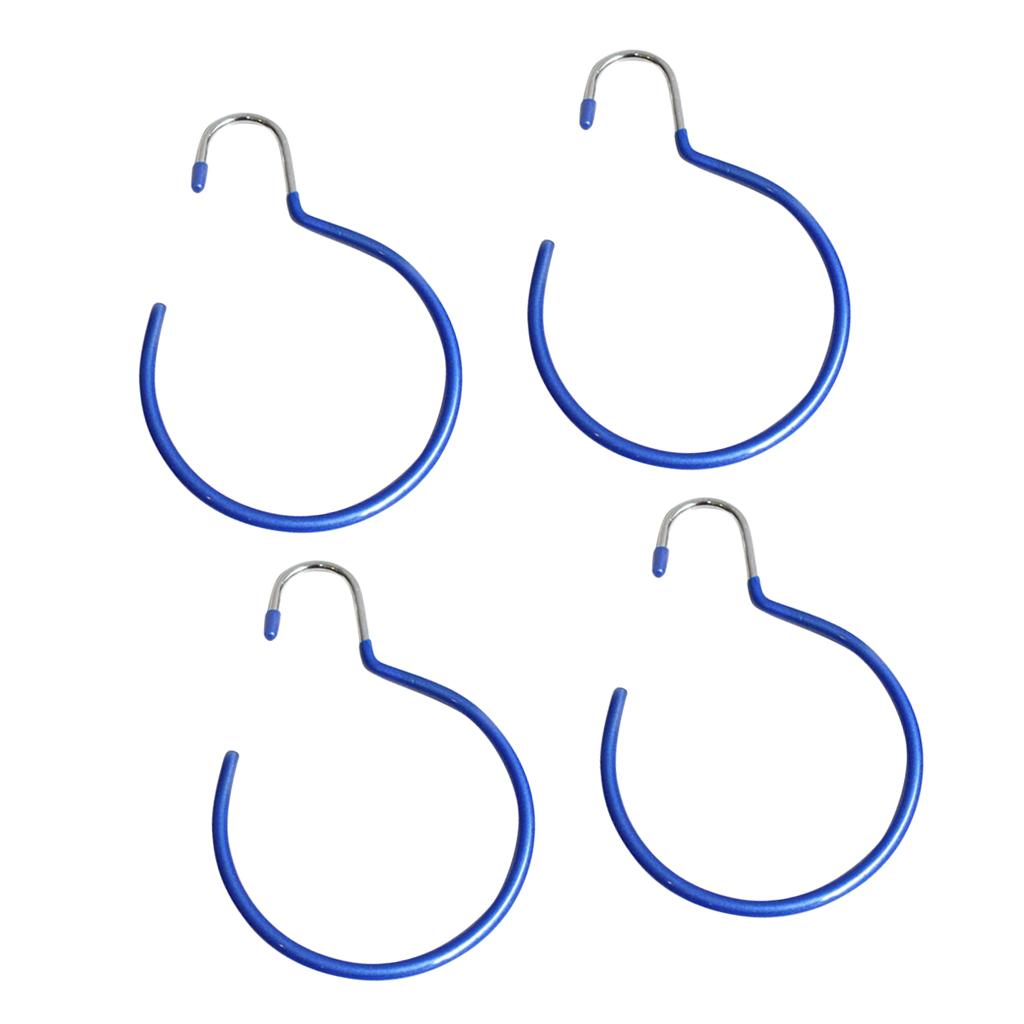 4pcs Tie Scarf Tie Clothes Storage Rack Blue