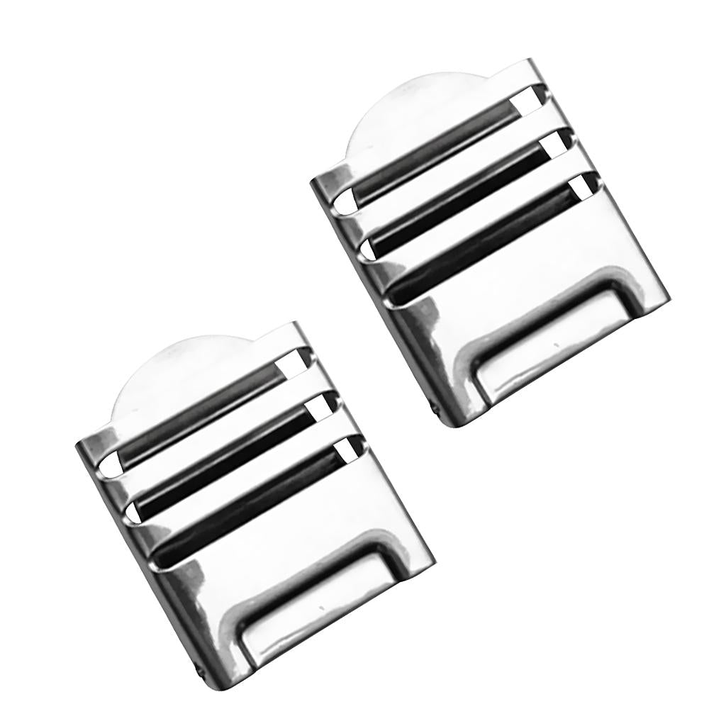 2pcs Stainless Steel Quick Release Weight Belt Buckle Scuba Dive Equipment