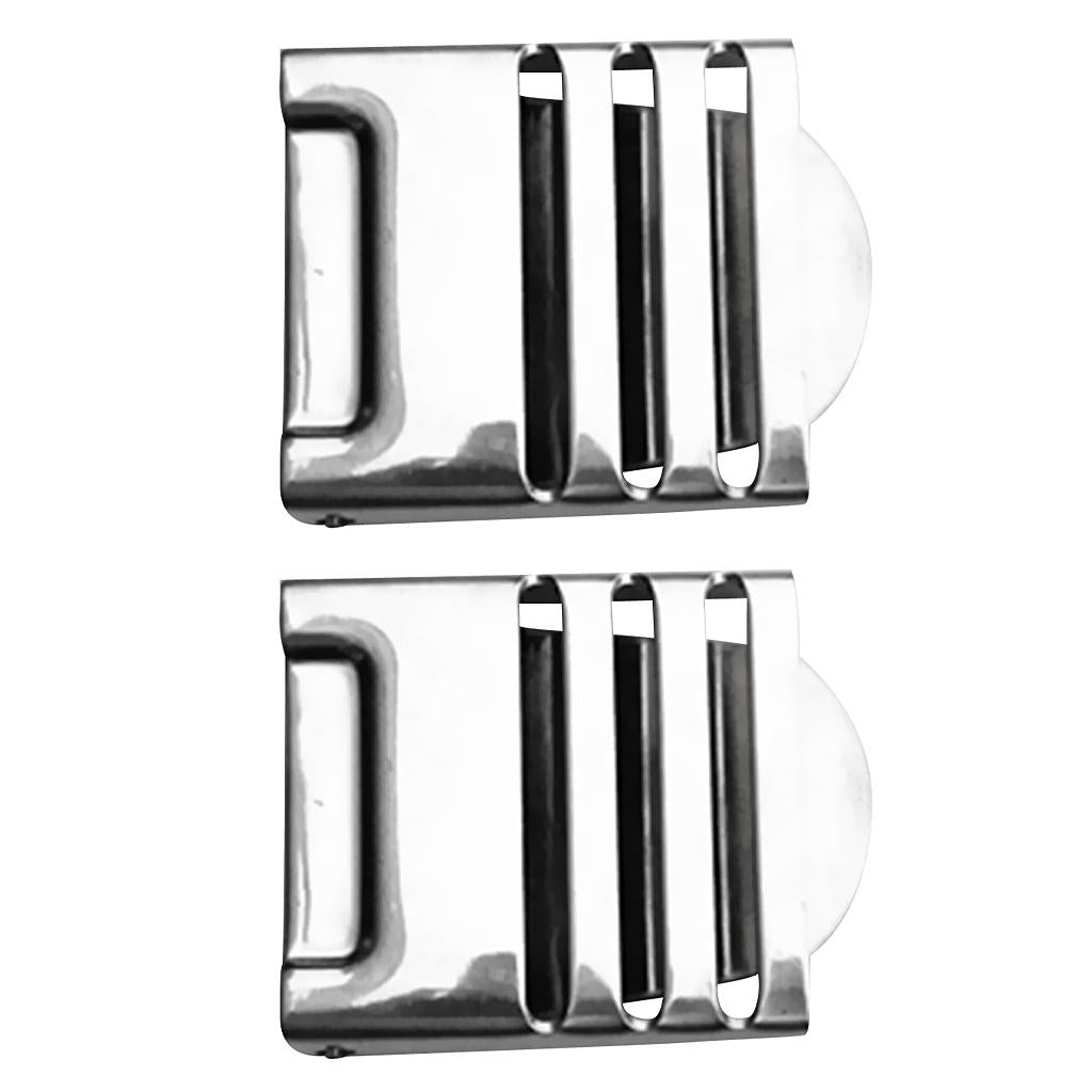 2pcs Stainless Steel Quick Release Weight Belt Buckle Scuba Dive Equipment