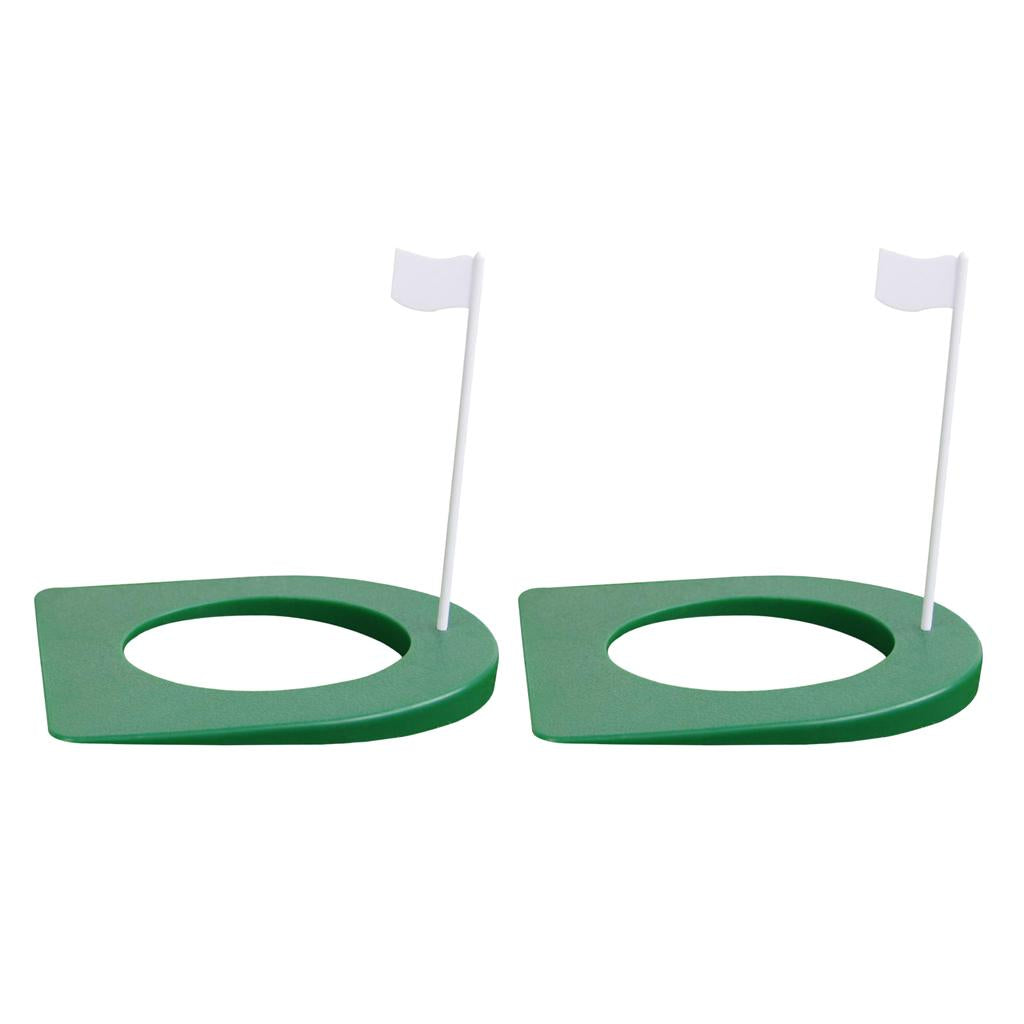 2pcs Golf Putting Hole with Flag Putting Practice Cup Practice Training Aids