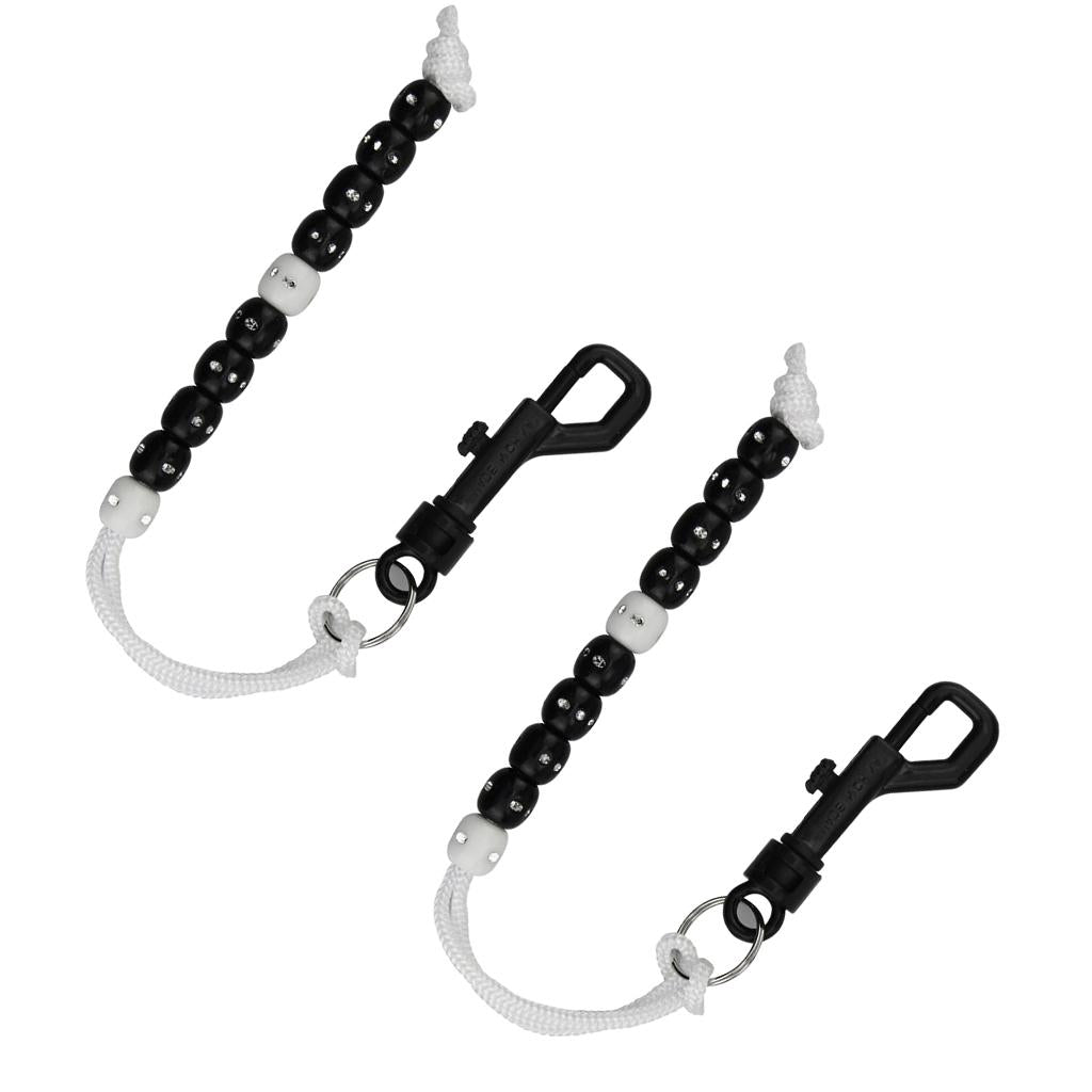 2pcs Golf Stroke Bead Score Counter Golf Accessory Training Aids Black White