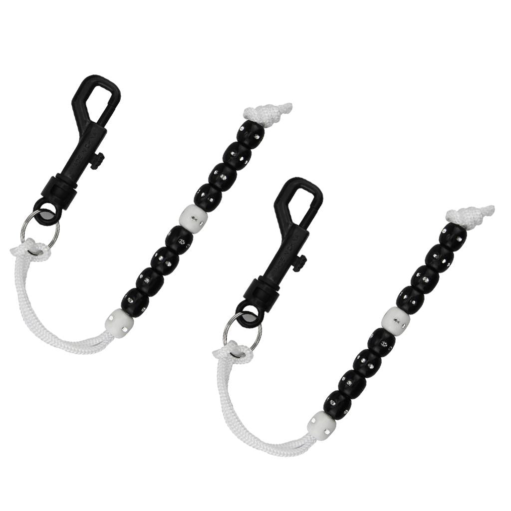 2pcs Golf Stroke Bead Score Counter Golf Accessory Training Aids Black White