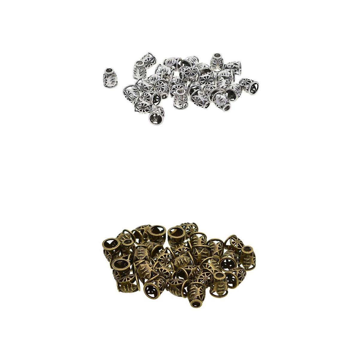 60 Pieces Alloy Plated Filigree Evil Eye Caps Focal Tassel End Caps Bead Cap
