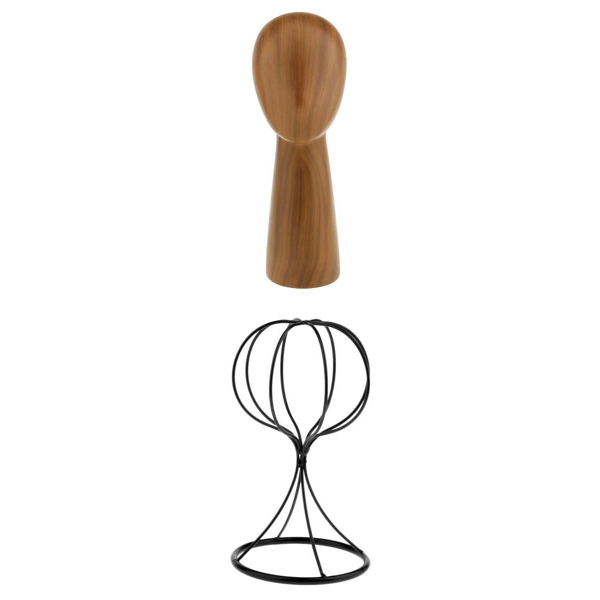 2pcs Mannequin Manikin Head Model Hair Wigs Caps Hat Display Holder Rack