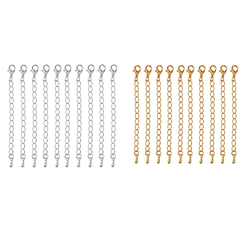 20 Pcs 70 mm Extension Chain with Lobster Clasps for Jewelry Making Chains