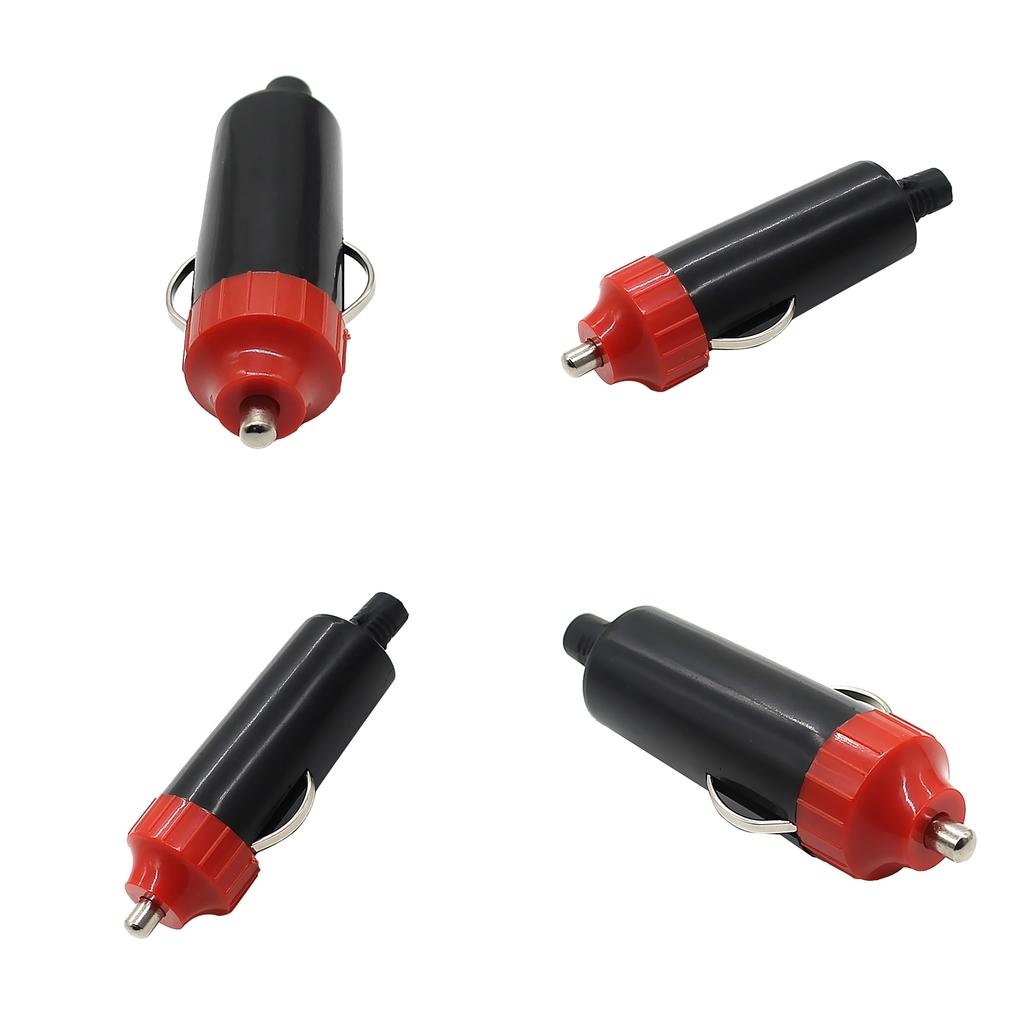 4pcs 12V Universal Male Car Cigarette Lighter Socket Plug Connector Adaptor