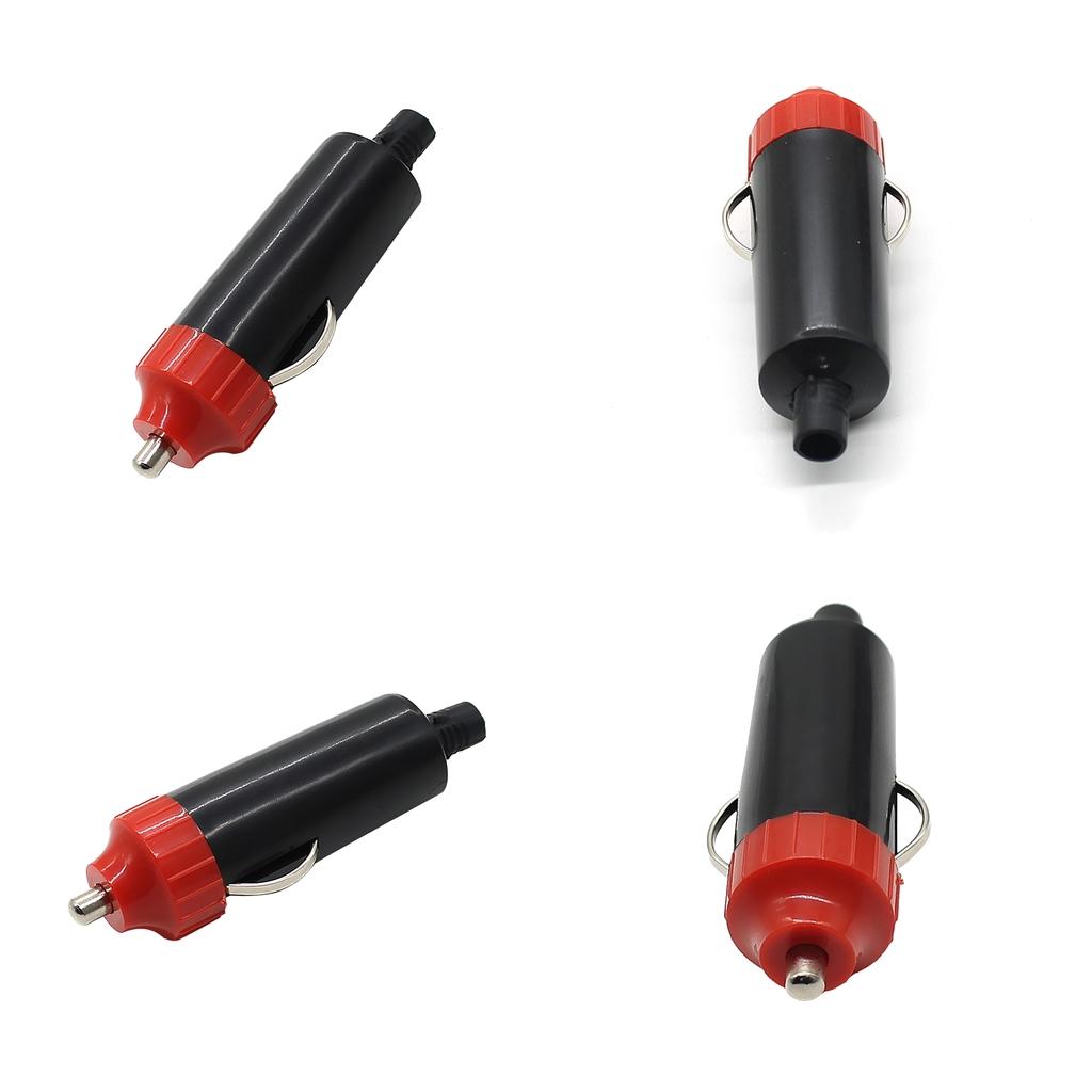 4pcs 12V Universal Male Car Cigarette Lighter Socket Plug Connector Adaptor