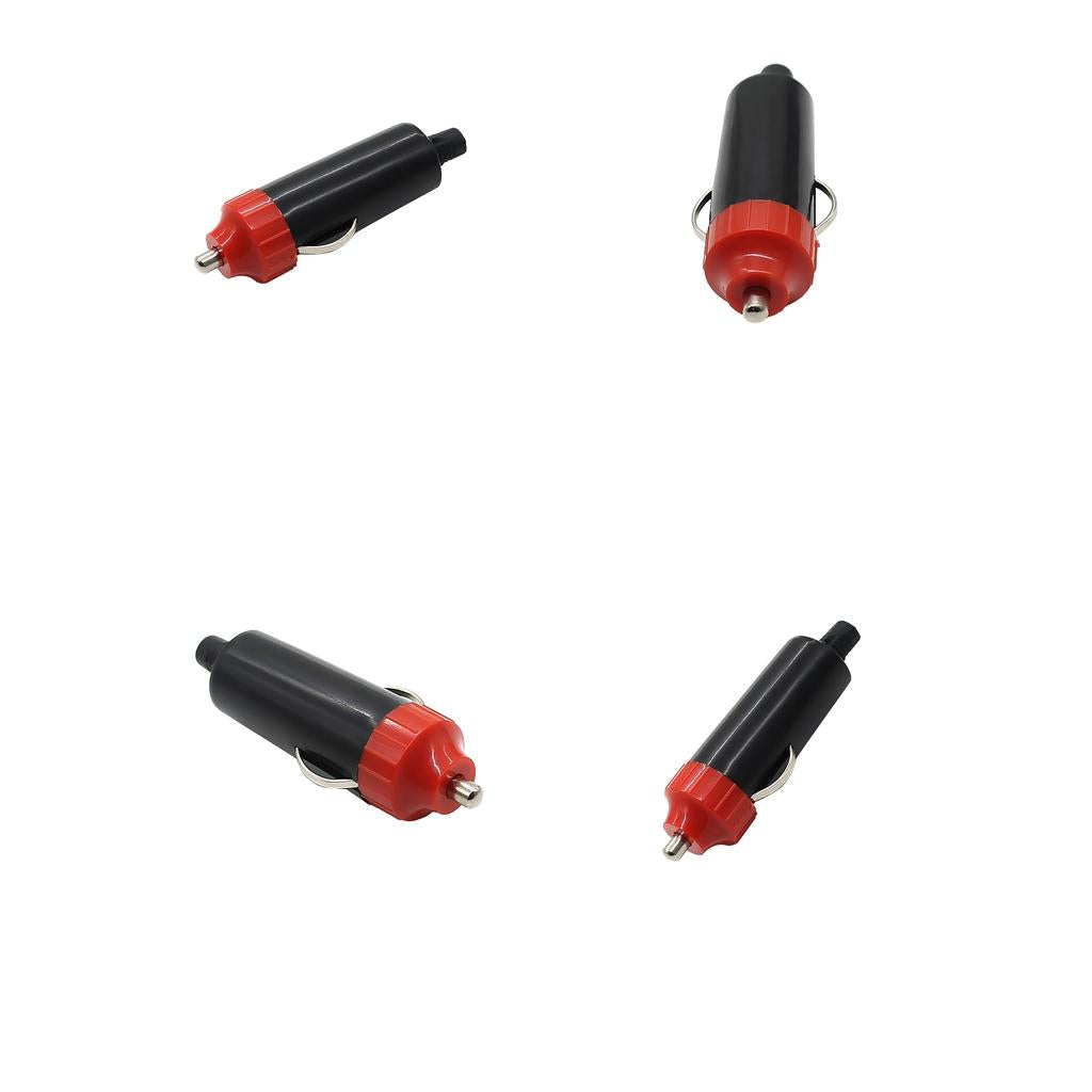 4pcs 12V Universal Male Car Cigarette Lighter Socket Plug Connector Adaptor